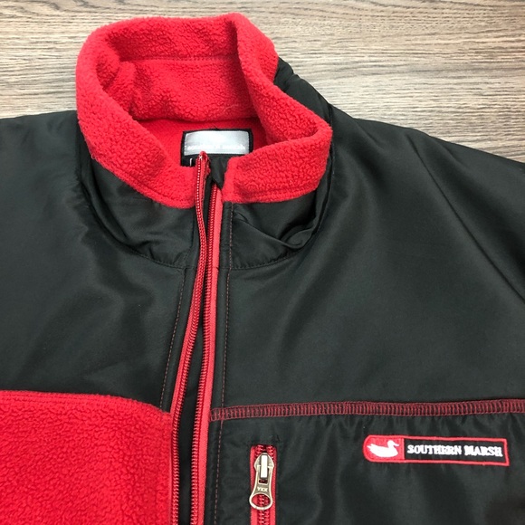Southern Marsh Red & Black Fieldtec Fleece Vest S - Picture 2 of 5